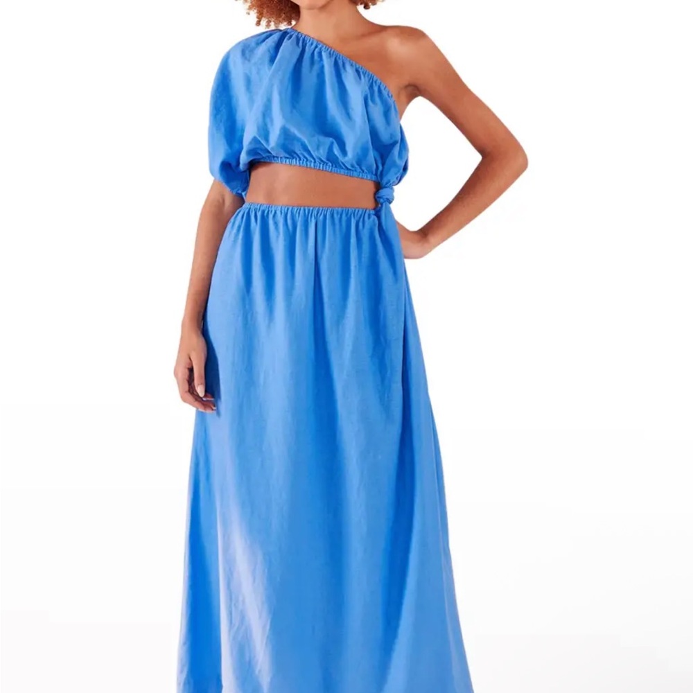 One shoulder farm Rio dress